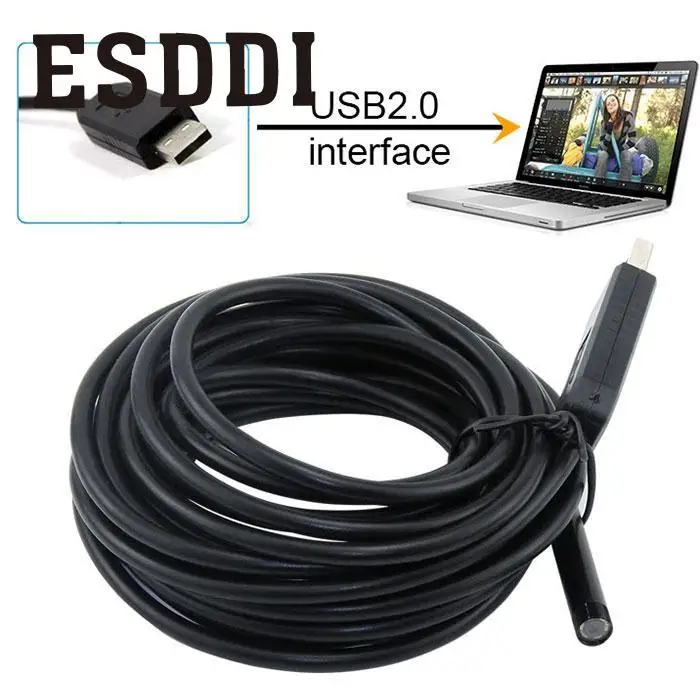 

2017 New 2/5/10M 5MM USB Endoscope Waterproof 6LED Inspection Snake Video Camera Scope Snake Inspection Tube Pipe Mini Cam Gift
