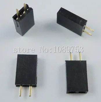 

200PCS 2Pin 2.54mm Single Row Straight Female Pin Header 2P Strip PBC