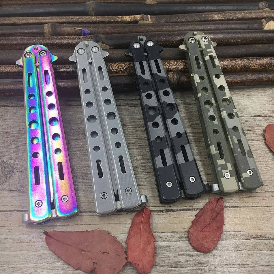 Titanium Stainless Steel Butterfly Training Knife