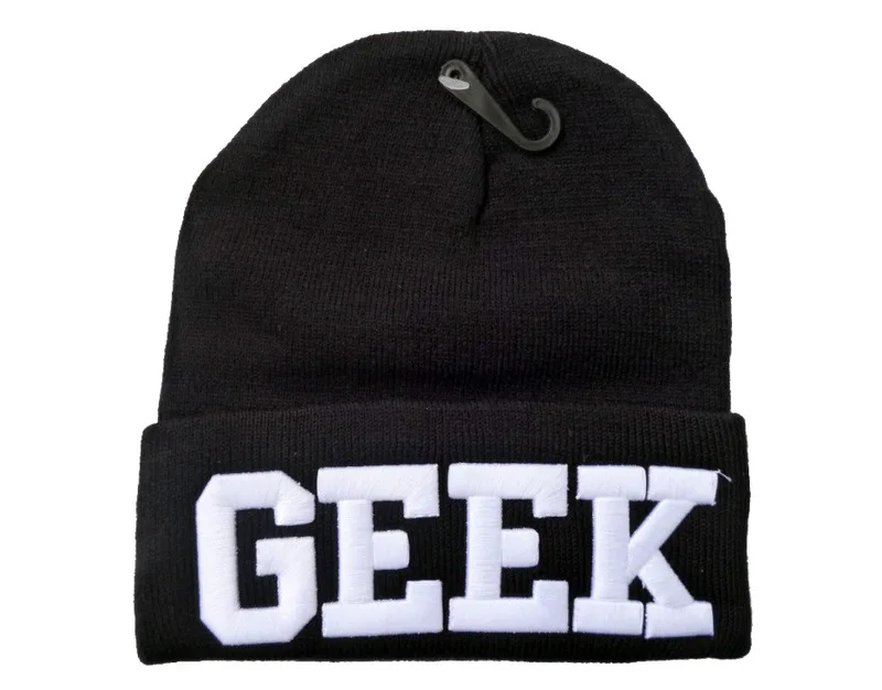Livraison Gratuite GEEK Bonnets Bonnets en Laine Tricoté Chapeaux Dhiver Skullies Hip Hop Bonnets
