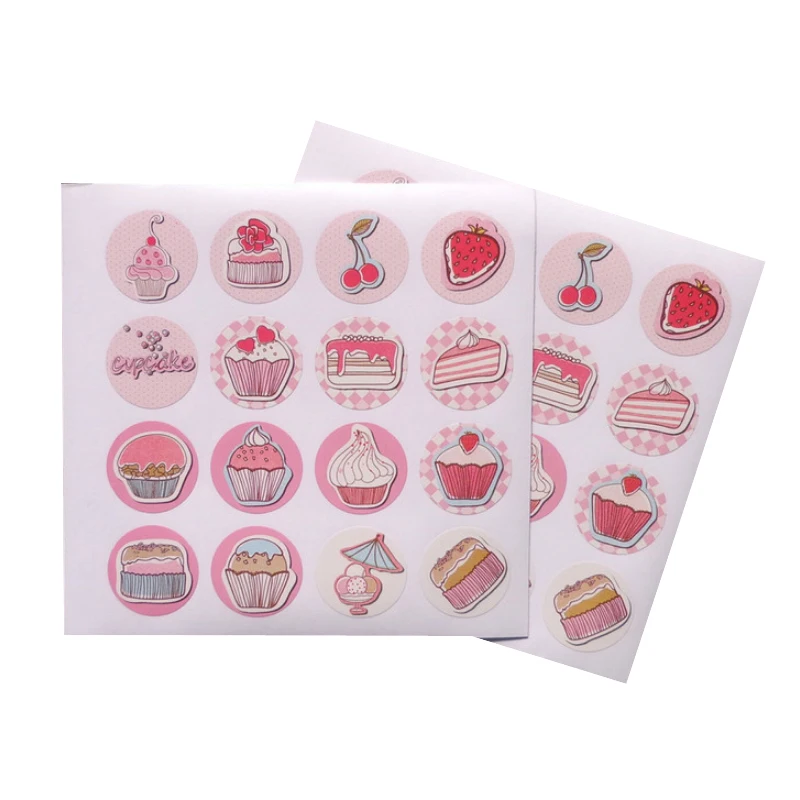 

160pcs/lot Lovely Sweet Cake Box DIY Decorative Seal Sticker Gifts Sealing Sticky DIY Gift Sealing Sticker