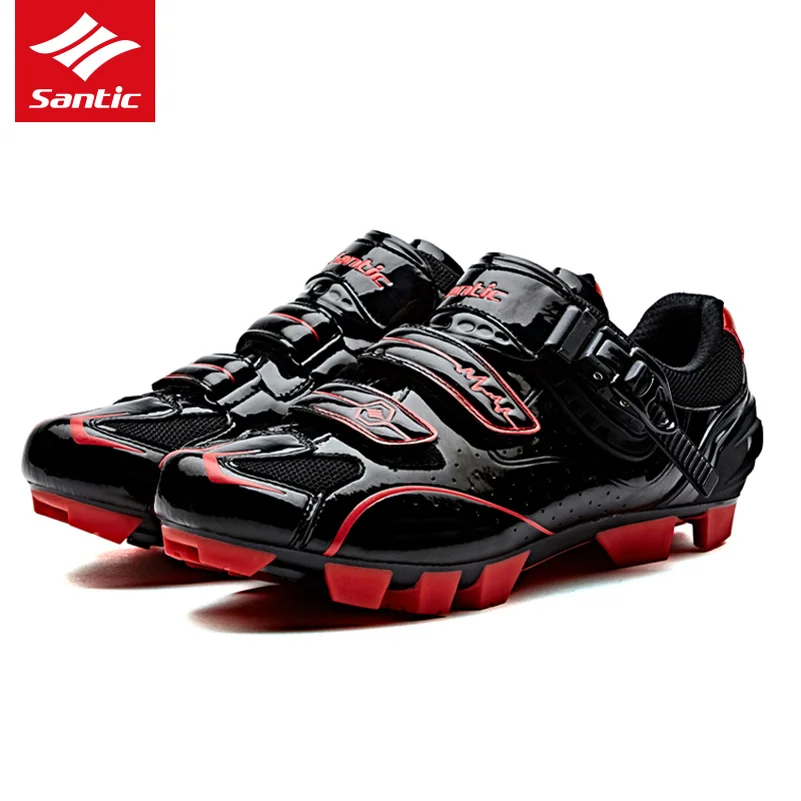 Santic MTB Cycling Shoes Men Pro Racing Mountain Bike Shoes PU & Nylon Breathable Auto-lock Bicycle Zapatillas Ciclismo