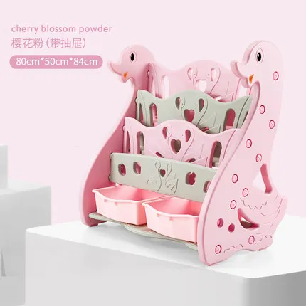 S4 Pink with Drawers Луи Мода Детские книжные шкафы книжная полка детская игрушка Коллекция детского сада простая пластиковая мультяшная картина - Цвет: S4 Pink with Drawers