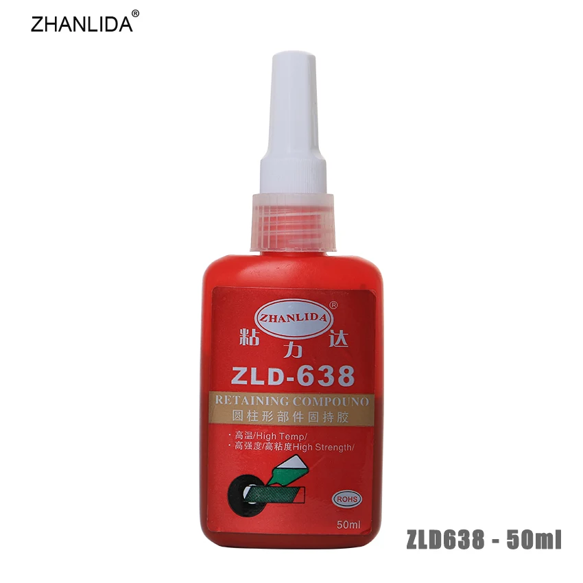 

ZHANLIDA 638 50ML Cylindrical Retainer Locking Adhesive Micro Oil Surface Metal Anaerobic Adhesive High Strength Glue