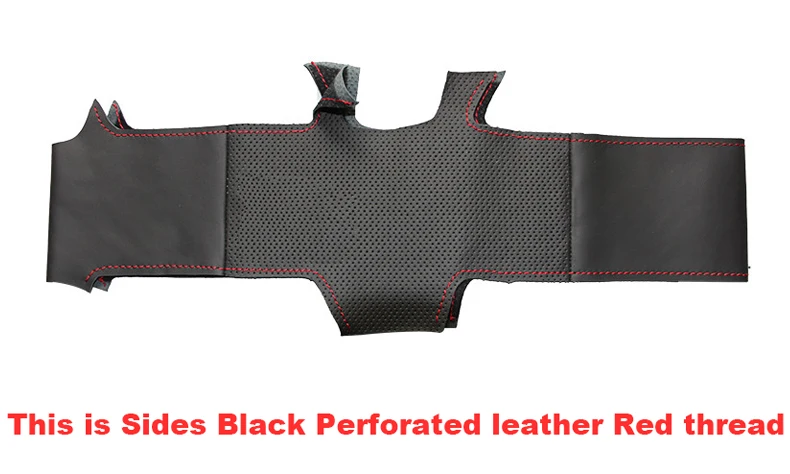 Mewant-Black-Artificial-Leather-Car-Steering-Wheel-Cover-for-Mitsubishi-Lancer-10-EVO-Evolution-7