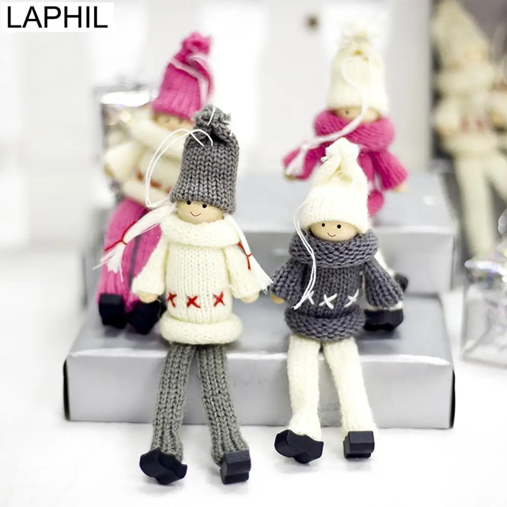 

LAPHIL 2pcs Cute Xmas Doll 2019 Christmas Tree Ornaments Pendant Christmas Decorations for Home 2020 New Year Party Supplies