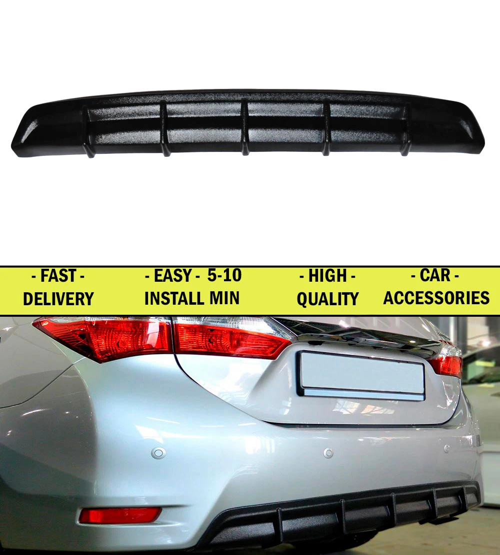 Диффузор для Toyota Corolla E160 2012-2016 накладка на задний бампер АБС-пластик спортивные