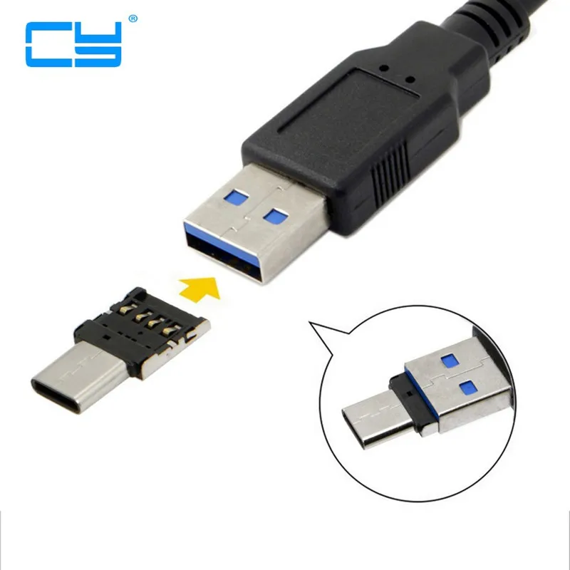 

(1pcs/lot) Ultra Mini Type-C USB type c USB-C to USB 2.0 OTG Adapter Connector for Tablet & USB Cable & Flash U Disk