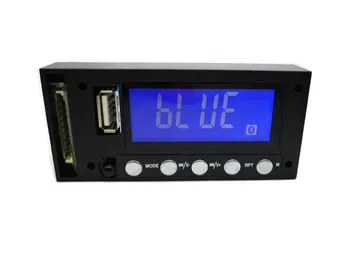 

1PCS NEW Blue Screen Stereo Output Bluetooth Mixer Audio Car MP3 Decoder Board 7-16v AC and DC dual