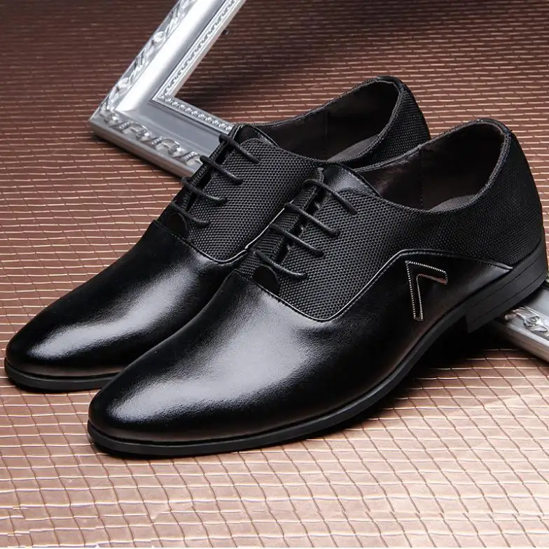 2014New Business Men Leather Shoes Top quality Oxfords For Men Pointed ...
