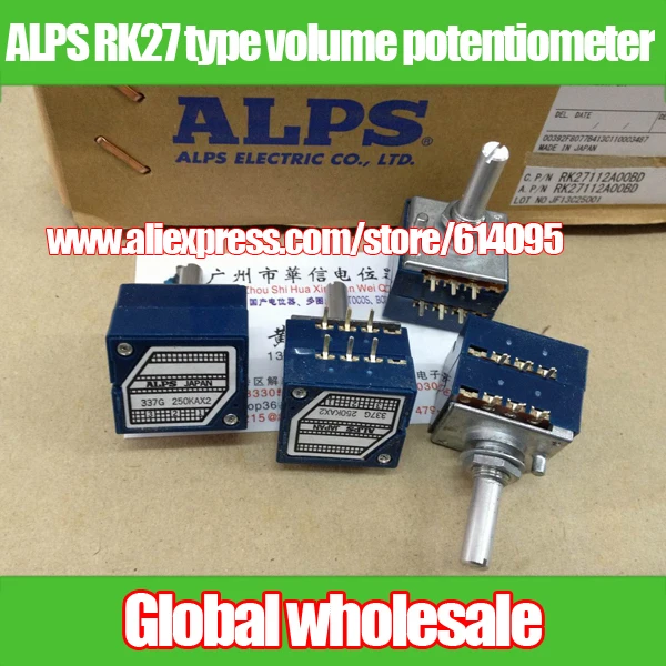 1 шт. ALPS RK27 Тип потенциометра громкости A250K/6 футов круглая ручка 25 мм