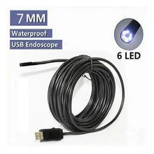7 мм эндоскоп камера водонепроницаемый USB эндоскоп камера 5 м 6LED жесткий кабельный Эндоскоп Змея камера для Android OTG