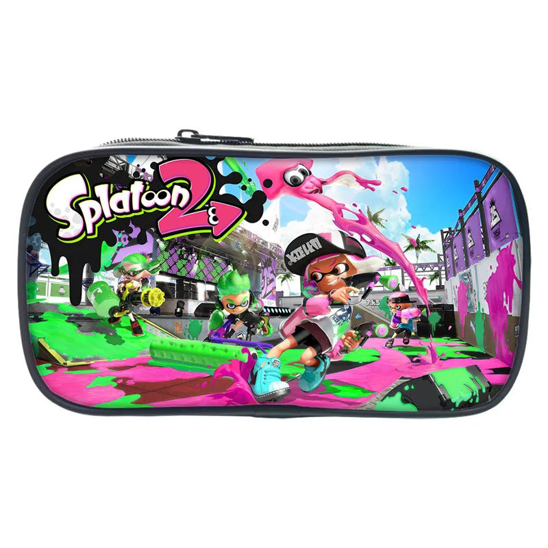 

Splatoon 2 Printed Bags 3D Pencil Pouch Women Make Up Cases Travel Wallets Bag For Game Accessories Protector Pouch Case Cover