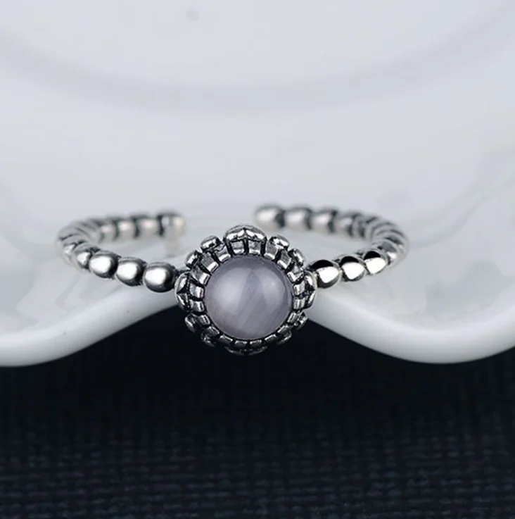 Anenjery, винтажное модное 925 пробы Серебряное кольцо на 12 месяцев, на день рождения, тайское серебряное кольцо для женщин, anilons S-R101 - Цвет основного камня: May