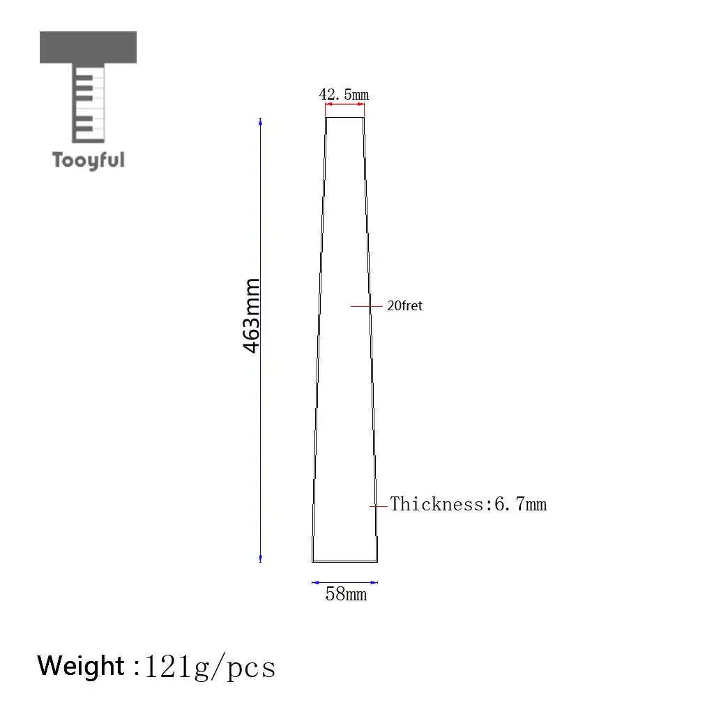 Rosewood 20 Frets Fretboard Fingerboard for 41 Inch Acoustic Guitar Replacement