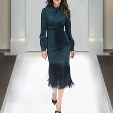XF Весенняя и летняя модель модельер OL Commuter женский костюм средней длины мода Милан подиум набор