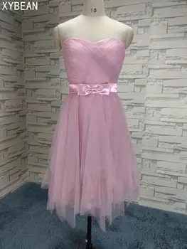 

2018 New Arrival Free Shipping Sexy Bow Sashes Tulle Evening Prom Party Formal Dresses