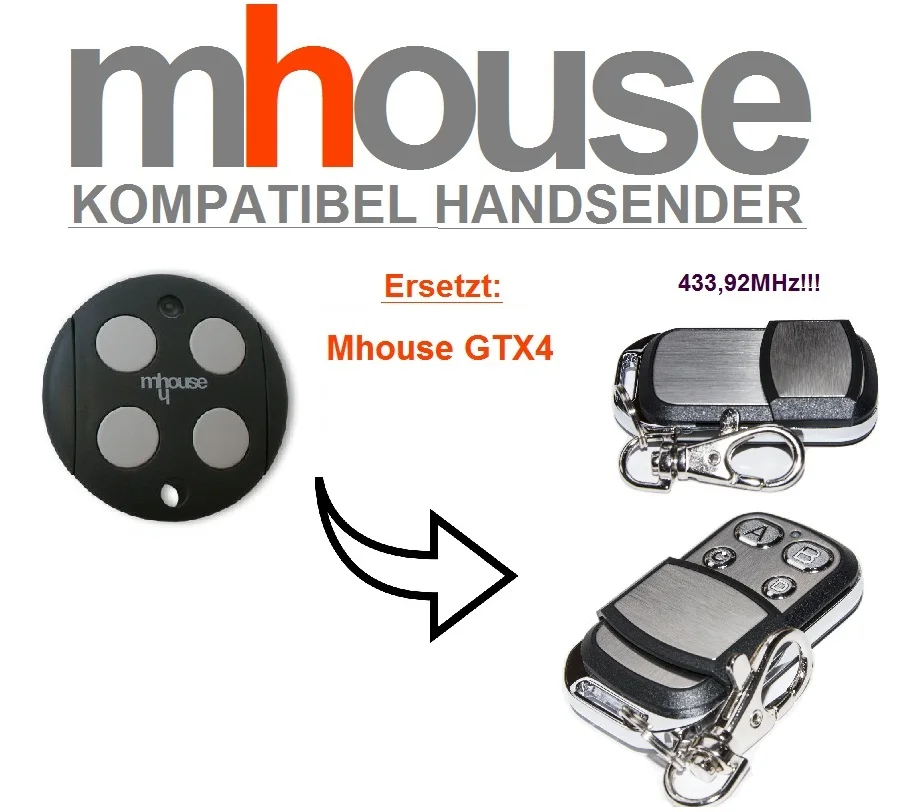 

For Mhouse GTX 4 garage door remote control duplicator 433.92Mhz Rolling code free shipping