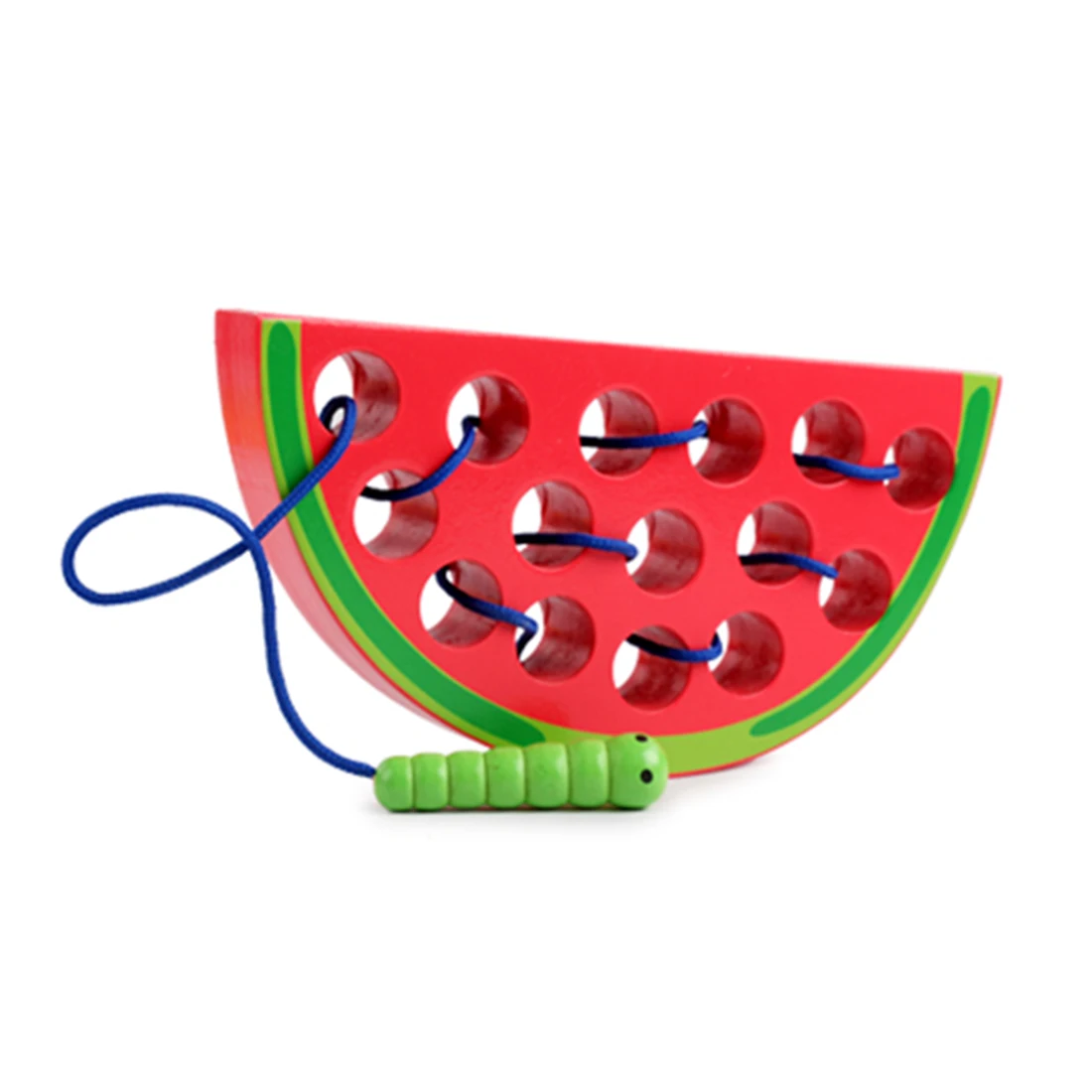 

New Arrive Children Wooden Fruit Lacing Puzzle Game Threading Toy Learning Early Development Kid Christmas Gift