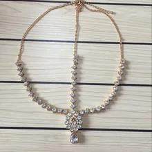 Ручной работы Kundan камни волосы цепи в греческом стиле PANJA голова цепи украшения на голову