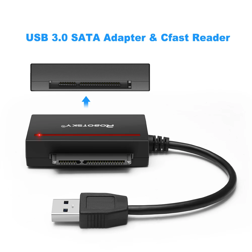 USB 3,0 к SATA адаптеру CFast 2,0 ридер карты и 2," HDD жесткий диск/чтение записи SSD и CF карты одновременно