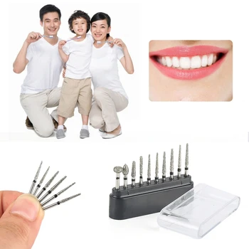

Y&W&F 20Pcs=2set Dental Diamond Burs Drill Kit for High Speed Polishing Shoulder Restoration Dental Lab Equipment TSLM2