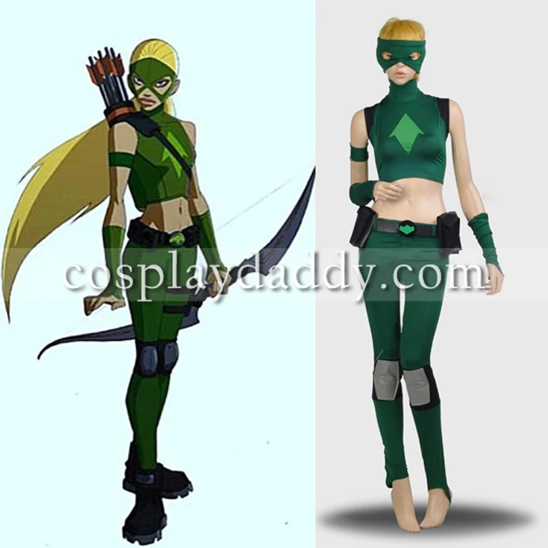 Young Justice Cosplay Artemis Crock Women Suit Costume on