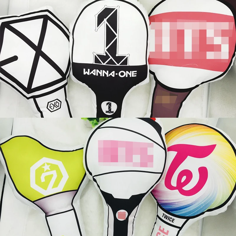 Kpop EXO GOT7 TWICE WANNA ONE LightStick Форма Хлопок Подушка милые игрушки вентиляторы подарки Прямая