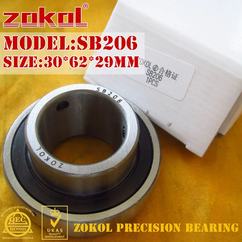 

ZOKOL bearing SB206 90206 Pillow Block Ball Bearing 30*62*29mm