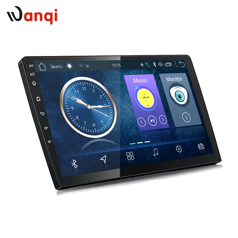 Clearance Android 8.1 Wanqi 2G RAM 32G ROM Car gps radio dvd Multimedia Universal Navigation head unit support steering wheel control RDS 2