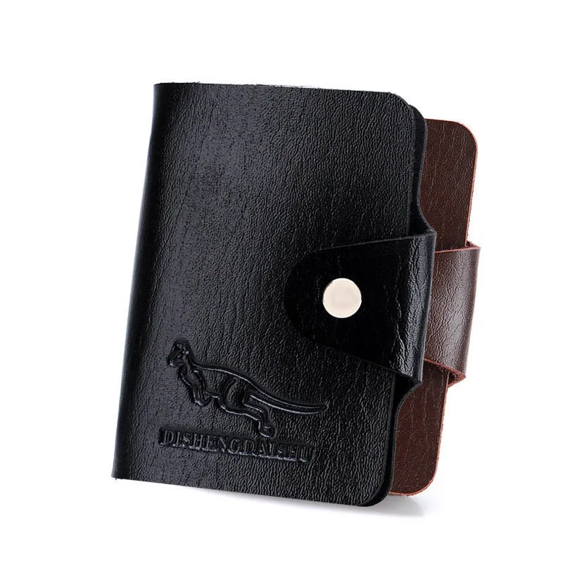

Men's Pu Organizer Pouch Case Leather Wallet Paper Money Clip Card 10 Slots Credit Card Holder Card Case Organizer Wallet W054