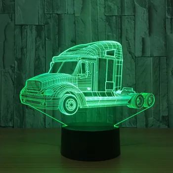 

Truckhead 3d Lamp 7 Color Led Night Lamps For Kids Touch Led Usb Table Lampara Lampe Baby Sleeping Nightlight Led With Sensor