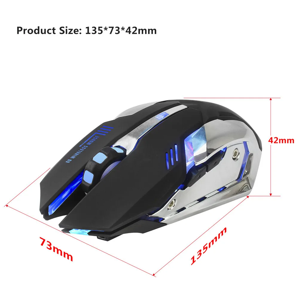 

Precision Control Optical Laser Technology New 2.4Ghz Wireless Optical Gaming Mouse Mice& USB Receiver For PC Laptop#ZS