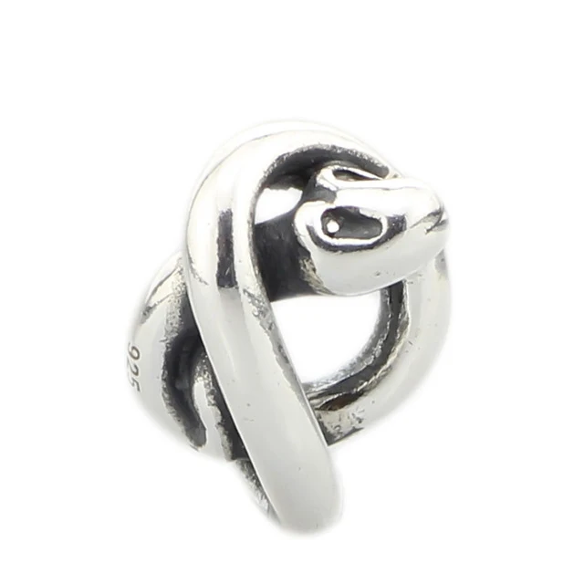 Jewelry Genuine 925 Sterling Silver Animal Snake Charm Beads Fits