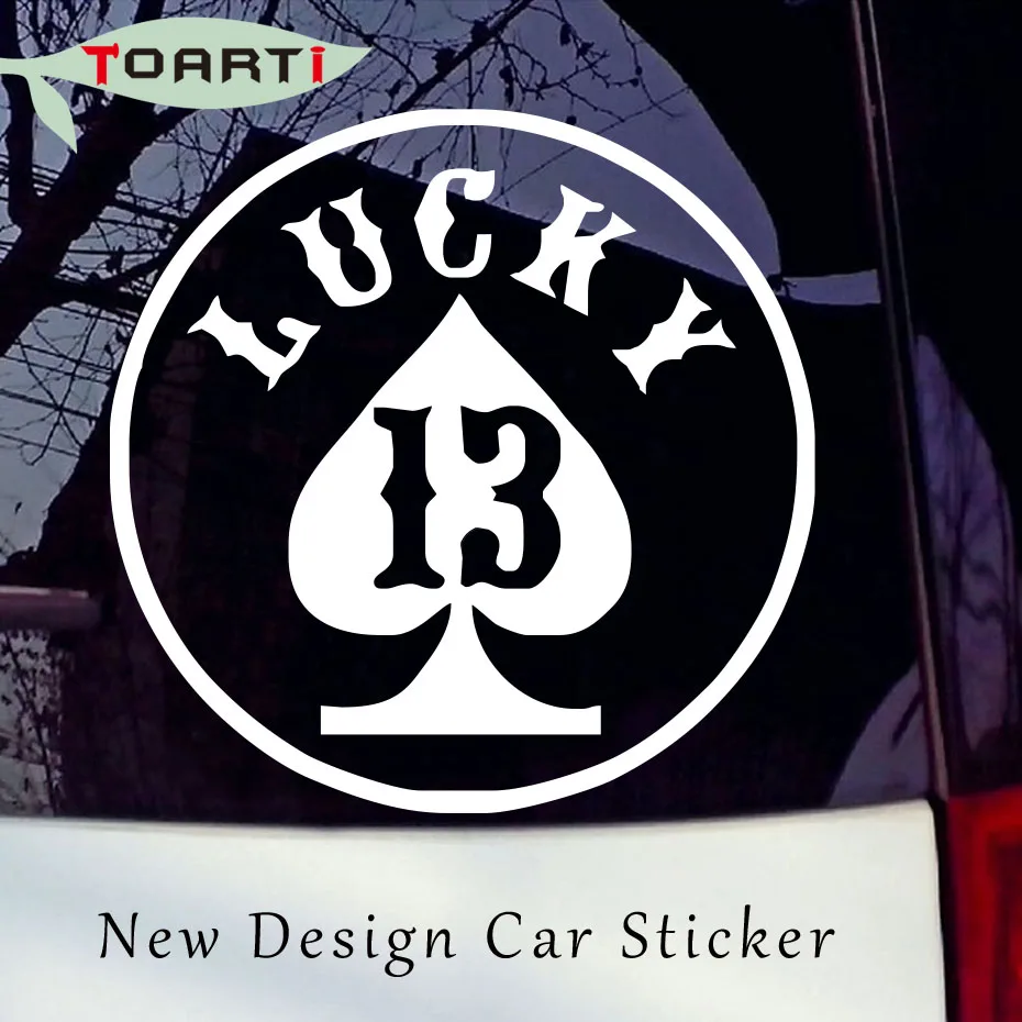 Luck Number Thirteen Car Sticker Vinyl Art Decals Pattern Removable Personality Adhesive Auto