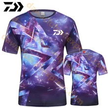 DAIWA летняя футболка С рыболовным принтом Футболка рыбака уличная дышащая мужская спортивная одежда для велоспорта Coolmax Быстросохнущий одежда для рыбалки