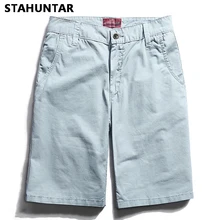 Белые Шорты Мужчины Хлопок Черный Красный Синий Твердые Карманы Мужские шорты До Колен Мода Стиль Удобная Повседневная молнии Большой размер