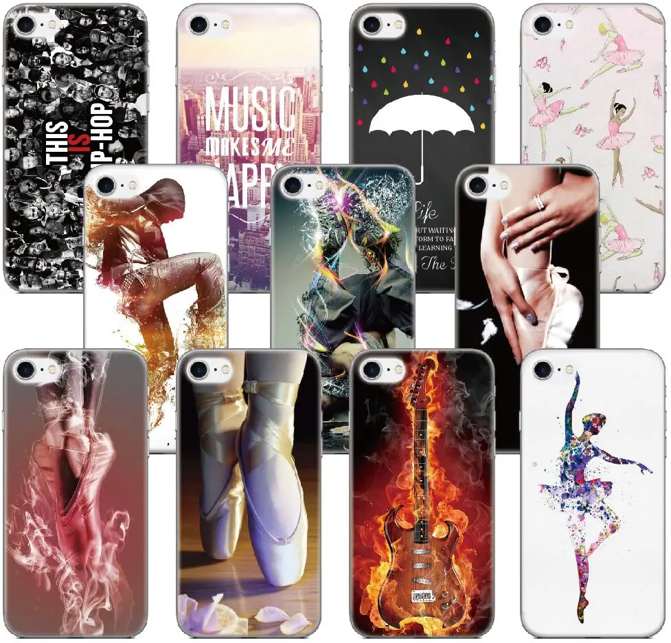 

Music Ballet Dance Shell Cover For iphone X XR XS MAX 5 5S SE 6 6S 7 8 9 Plus For iPod Touch 5 6 Phone Case Coque Fundas Bumper