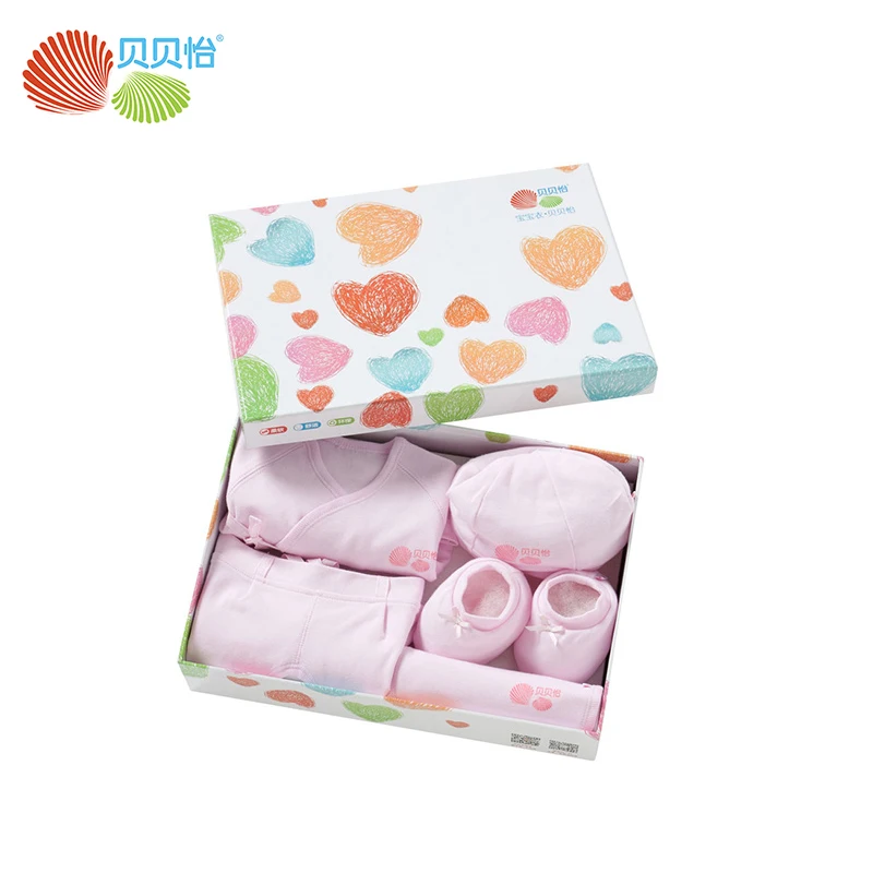 

5 PCS Newborn baby clothes set 100% cotton baby clothing for baby boy girl clothes with hat shoes baby bibs clothes set