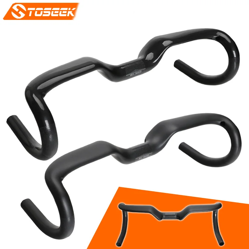 

Toseek Carbon Handlebar fiber Road Bicycle Handle bar Cycling bike bent bar 31.8mm stem 400/420/440mm hot selling 2018