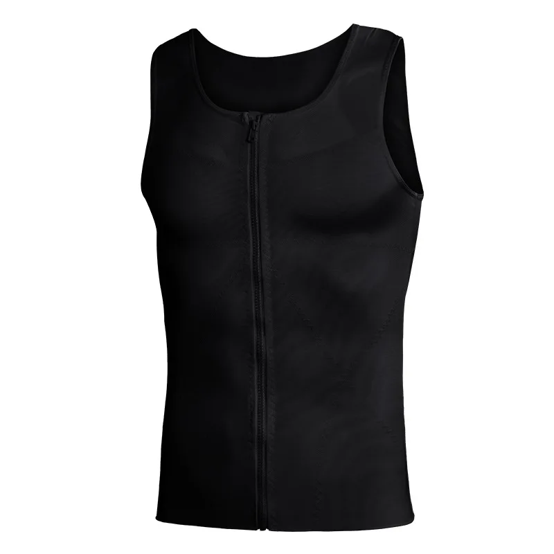 

Men's Shaper Slimming Vest Gynecomastia Shapers for Men Zipper Corsets Belly Abdomen Corrector Chest Tummy Trimmer Tank Tops