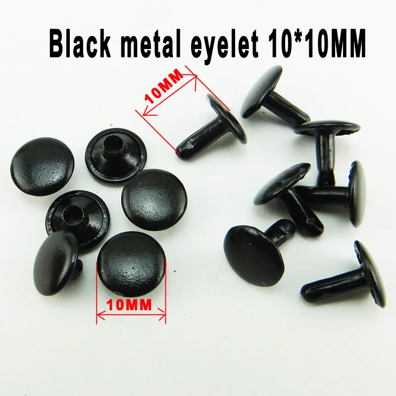 100PCS 10*10MM black METAL RIVET buttons sewing clothes accessories bag