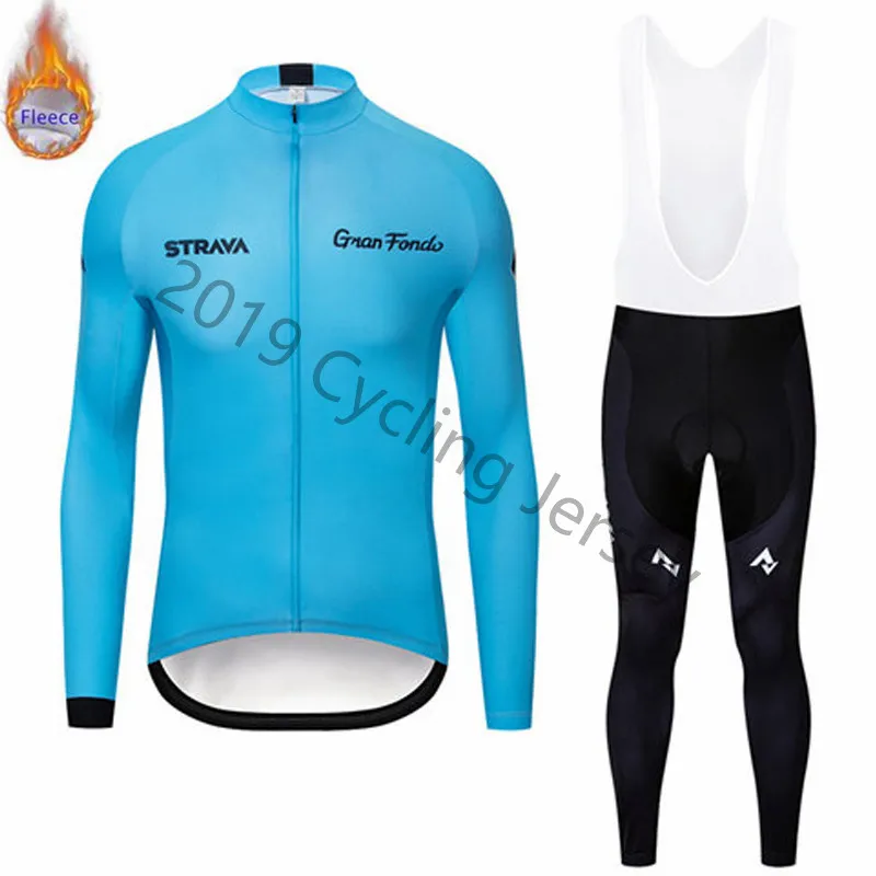 

2019 STRAVA team Long sleeve Cycling jersey Men Winter Thermal Fleece outdoor sport MTB bicycle Clothing Bicicleta Ropa Ciclismo