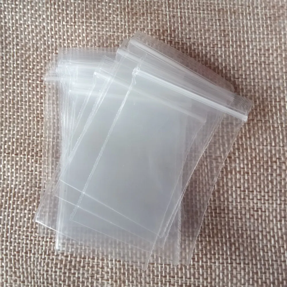 100Pcs Small Zip Lock Baggies Plastic Packaging Bags Small Storage Bags  Zipper Bag Selfadhesivebag (Size: 4*6cm 5*7cm 6*8cm 7*10cm, Color