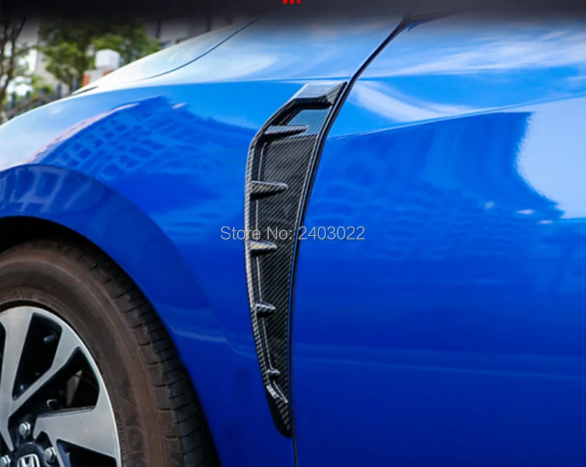 Автомобильный боковой маркер, крышка воздушного потока, крыло, крыло, вентиляционное отверстие, украшение для HondA Civic Sedan/Coupe/Hatchback-настоящее время