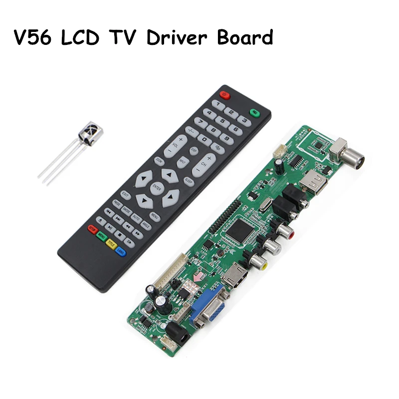 

MV56U.A V56 Universal LCD TV Controller Driver Board TV/PC/VGA/HDMI/USB Interface USB play Multi-Media Instead V29