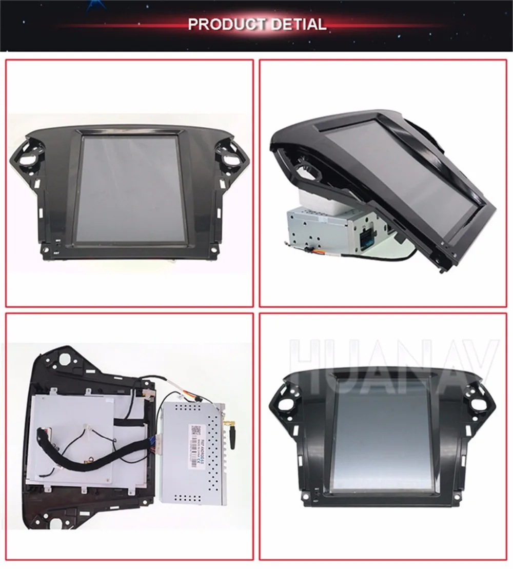 Discount Tesla style 10.4 Big Screen Multimedia Car DVD Player GPS Navigation For Ford Mondeo 2007-2012 Android 7  stereo headunit 5