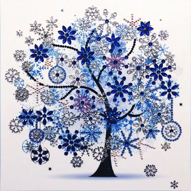 

Winter Flower Tree 5D Special Shaped Diamond Painting Embroidery Needlework Rhinestone Crystal Cross Crafts Stitch Kit DIY