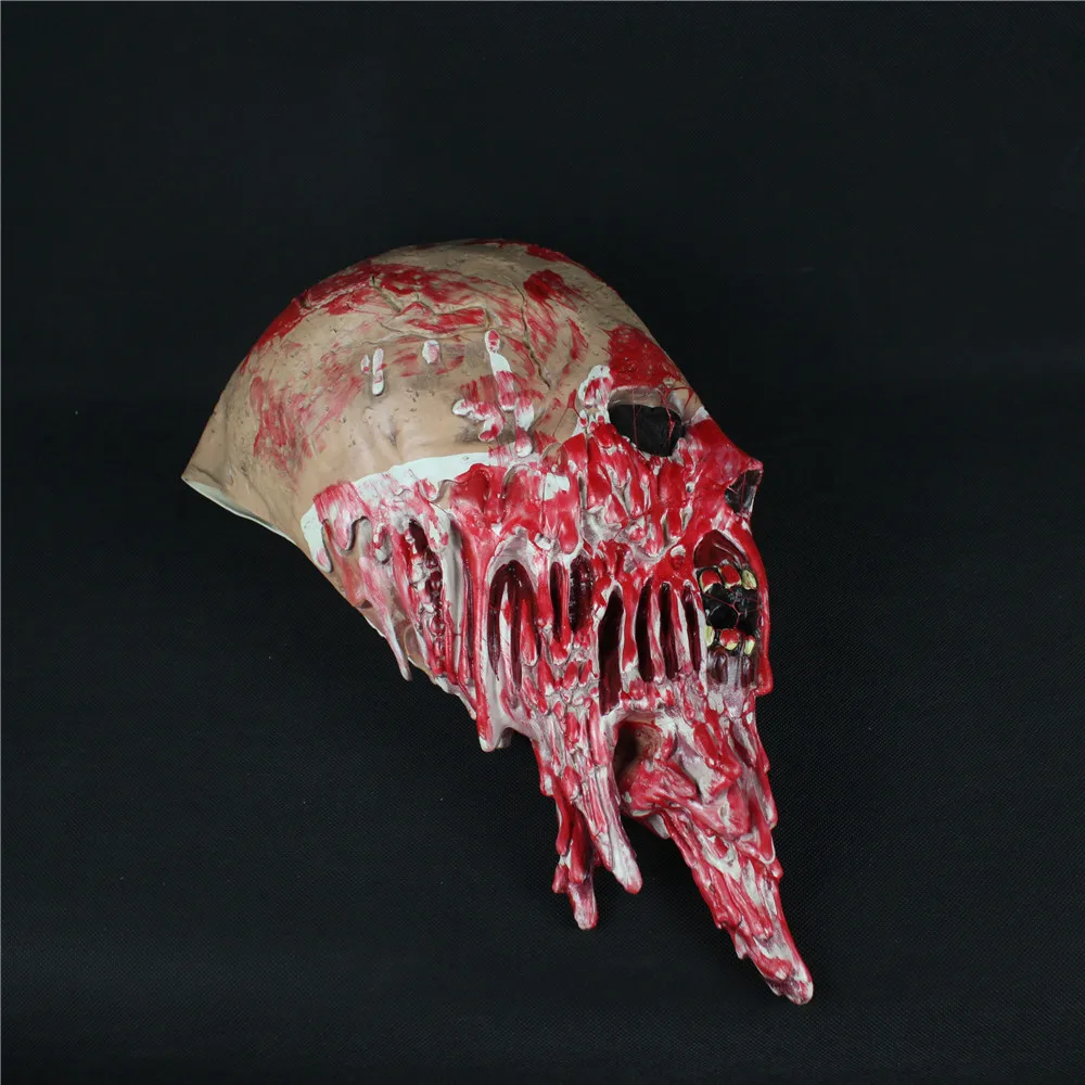 Хэллоуин страшно маска череп Косплэй зомби ужасов крови лицо накладные Скелет латекса маски шлем карнавал-маскарад Вечерние опора