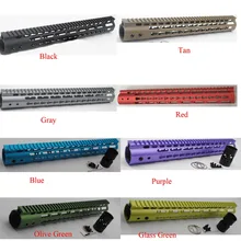 15'' inch Keymod Handguard Rail Free Float Mount Systems Ultralight Black/Red/Tan/Blue/Grey/Purple/Glass Green/Olive Green 15'' inch Keymod Handguard Rail Free Float Mount Systems Ultralight Black/Red/Tan/Blue/Grey/Purple/Glass Green/Olive Green